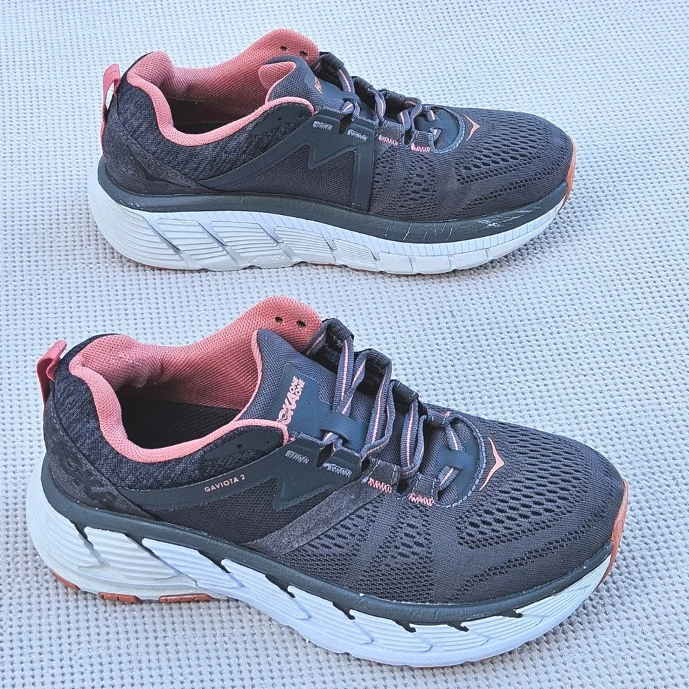 Hoka One One Gaviota 2 Womens 7 Wide Running Shoes Dark Shadow Lantana 1099718